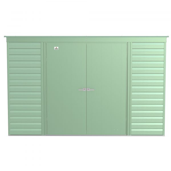 Arrow Select Steel Shed SCP104SG 10x4ft Galvanized Steel (Sage Green) - Image 2