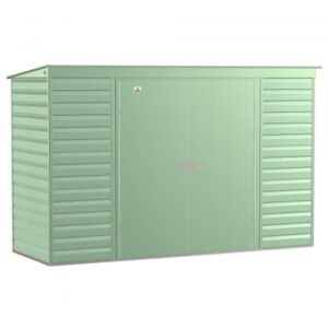 Arrow Select Steel Shed 10×4 Sage Green SCP104SG Length 4ft Width 10ft Outer Material Galvanized Steel Model SCP104SG