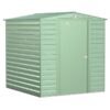 Arrow Select Steel Shed 6×7 Sage Green SCG67SG Length 7ft Width 6ft Outer Material Galvanized Steel Model SCG67SG