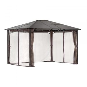 ShelterLogic ShelterLogic Sycamore 10×12 Gazebo 24024 Length 12ft Width 9ft Color Brown Model 24024