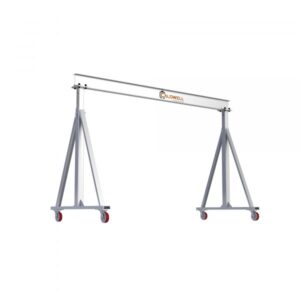 Caldwell Portable Adjustable Height Aluminum Gantry Crane Material Aluminum Load Capacity 1000lbs I-Beam Length 180 in Model 582-1000-15-12