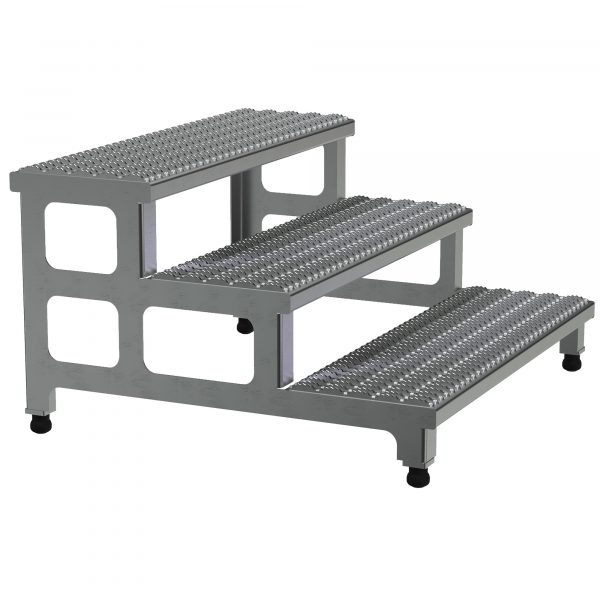 Vestil ASP-36-3-A Adjustable Aluminum Step-Mate Stand (36in Max Height, 500 lb Cap) - Image 2