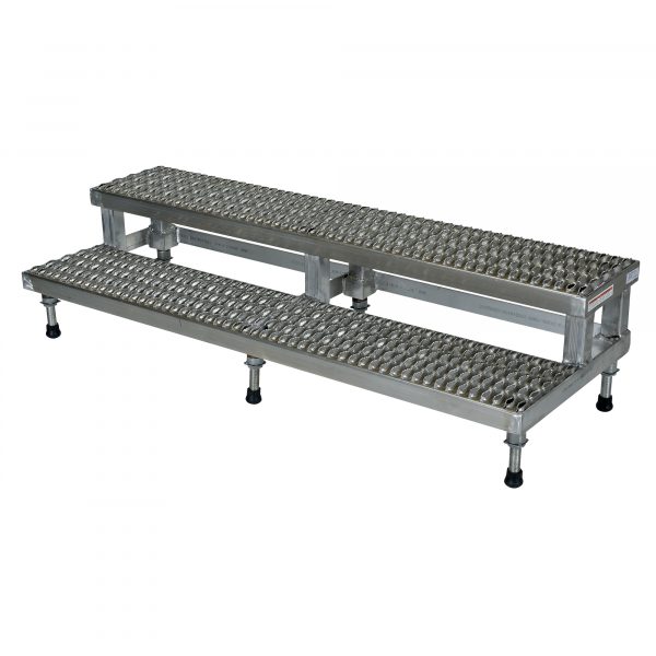 Vestil ASP-60-A Adjustable Aluminum Step-Mate Stand (60in Max Height, 500 lb Cap) - Image 2