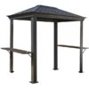 ShelterLogic Sojag Mykonos Grill Gazebo 5 x 8 500-9162882 Color Gray Shape Other Frame Material Aluminum Model 500-9162882