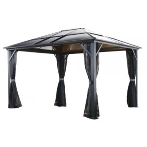 ShelterLogic Sojag Meridien Gazebo 10×10 500-9162929 Color Gray Shape Other Frame Material Aluminum Model 500-9162929