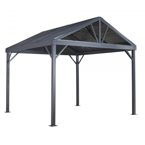 ShelterLogic Sojag Sanibel I Gazebo 10×10 500-9162837 Color Gray Shape Other Frame Material Aluminum Model 500-9162837