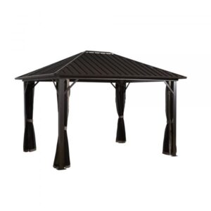 ShelterLogic Sojag Genova 10×12 Sun Shelter 500-9165258 Color Brown Shape Other Frame Material Fabric Model 500-9165258