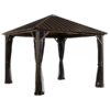 ShelterLogic Sojag Dakota Gazebo 10×10 500-9165012 Color Brown Shape Other Frame Material Aluminum Model 500-9165012