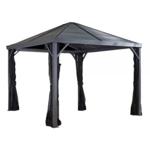 ShelterLogic Sojag Sanibel Gazebo 8×8 500-9162806 Color Gray Shape Other Frame Material Aluminum Model 500-9162806