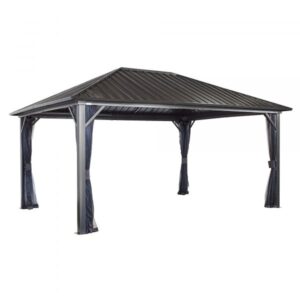 ShelterLogic Sojag Genova Gazebo 12 x 16 500-9165852 Color Brown Shape Other Frame Material Aluminum Model 500-9165852