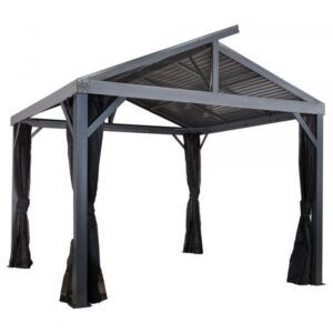 ShelterLogic Sojag South Beach II Gazebo 12×12 500-8162783 Color Gray Shape Other Frame Material Aluminum Model 500-8162783