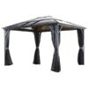 ShelterLogic Sojag Meridien Gazebo 10×12 500-9162936 Color Gray Shape Other Frame Material Aluminum Model 500-9162936