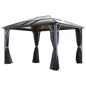 ShelterLogic Sojag Meridien Gazebo 10×12 500-9162936 Color Gray Shape Other Frame Material Aluminum Model 500-9162936