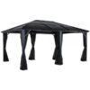ShelterLogic Sojag Meridien Gazebo 12 x 16 500-9162950 Color Gray Shape Other Frame Material Aluminum Model 500-9162950