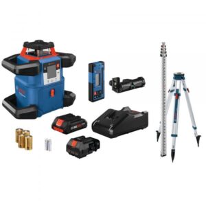 Bosch 18V REVOLVE4000 Self-Leveling Rotary Laser Kit Level Type Rotar Laser Length 12.8in Accuracy 0.16in Model GRL4000-80CHK