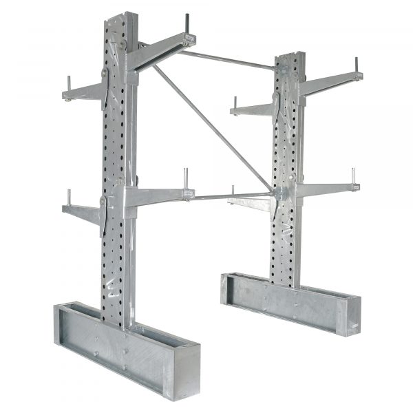 Vestil 8ft. Galvanized Cantilever with 24in Arm 8k Overall Height 96in Width 72in Depth 58in Model HDU-C-8-24-G-SET