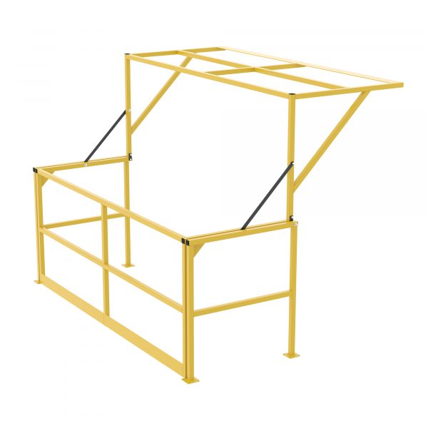 Vestil MEZZ-200-DW Mezzanine Safety Double Wide Gate (Yellow Steel, 108.5in Max Width) - Image 2