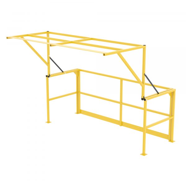 Vestil Mezzanine Safety Double Wide Gate Color Yellow Max. Width 108.5in Material Steel Model MEZZ-200-DW
