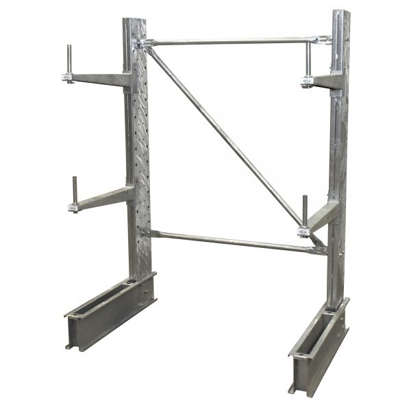 Vestil SU-C-6-24-G-SET 81in H Galvanized Light-Duty Cantilever Starter Kit (24in Arms) - Image 2