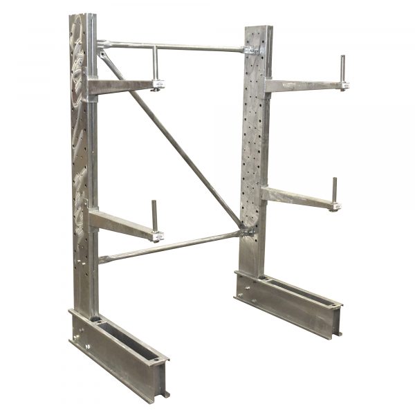 Vestil Cantilever Galvanzied 6ft. Upright 24inArm Set Overall Height 81in Width 62in Depth 34in Model SU-C-6-24-G-SET