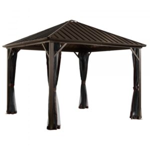 ShelterLogic DAKOTA Sojag Dakota 8ft. x 8ft. Gazebo Color Brown Shape Square Frame Material Aluminum Model 500-9164992