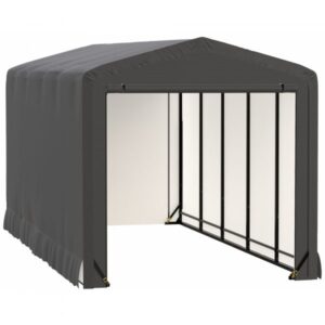 ShelterLogic ShelterTube ShelterTube Wind Snow Rated Garage 10x23x10 Gray Length 23ft Width 10ft Outer Material Galvanized Steel Model SQAACC0103C01002310