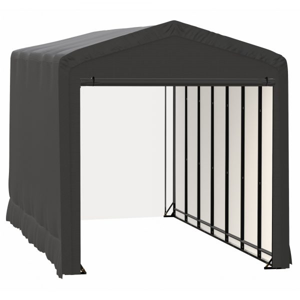 ShelterLogic ShelterTube ShelterTube Wind SnowRated Garage 14x32x16 Gray Length 32ft Width 14ft Outer Material Galvanized Steel Model SQAACC0103C01403216