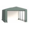 ShelterLogic ShelterTube ShelterTube Wind Snow Rated Garage 12x18x8 Green Length 18ft Width 12ft Outer Material Galvanized Steel Model SQAACC0104C01201808