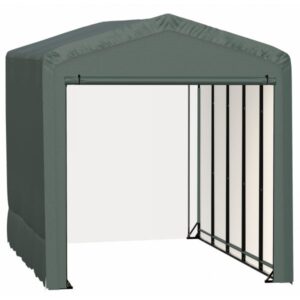 ShelterLogic ShelterTube ShelterTube Wind Snow Rated Garage 14x23x16 Gr Length 23ft Width 14ft Outer Material Galvanized Steel Model SQAACC0104C01402316