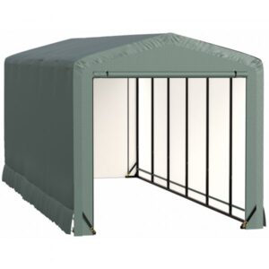 ShelterLogic ShelterTube ShelterTube Wind Snow Rated Garage 10x27x10 Gr Length 27ft Width 10ft Outer Material Galvanized Steel Model SQAACC0104C01002710