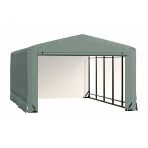ShelterLogic ShelterTube ShelterTube Wind SnowRated Garage 12x27x8 Green Length 27ft Width 12ft Outer Material Galvanized Steel Model SQAACC0104C01202708