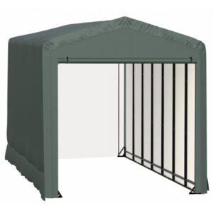ShelterLogic ShelterTube ShelterTube Wind SnowRated Garage 14x32x16 Green Length 32ft Width 14ft Outer Material Galvanized Steel Model SQAACC0104C01403216