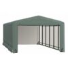 ShelterLogic ShelterTube ShelterTube Wind Snow Rated Garage 12x23x8 Green Length 23ft Width 12ft Outer Material Galvanized Steel Model SQAACC0104C01202308