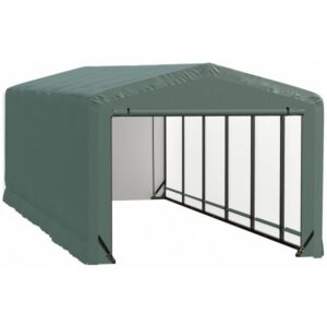 ShelterLogic ShelterTube ShelterTube Wind SnowRated Garage 10x27x8 Green Length 27ft Width 10ft Outer Material Galvanized Steel Model SQAACC0104C01002708