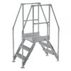 Vestil Aluminum Ladder Three Step. Capacity 500lbs Material Aluminum Drum Size 30 Model COL-AL-3-26-14