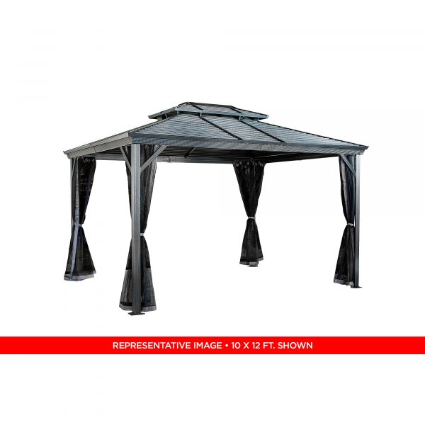 ShelterLogic VENTURA Sojag Ventura II 10x10ft. Gazebo Color Gray Shape Square Frame Material Aluminum Model 500-9165173