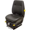 K & M Uni Pro 411 Highback Mechanical Suspension Tractor Seat Black Vinyl Model 8363