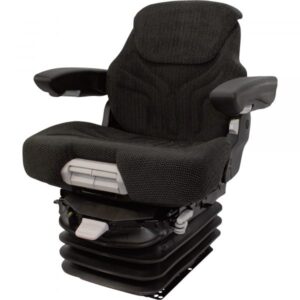 K&M Grammer MSG95/741 Tractor Seat with 12V Air Suspension Black Model 8132