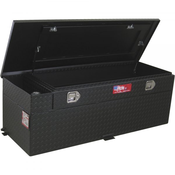 RDS 72745PC Aluminum Auxiliary Fuel Tank/Toolbox Combo 90 Gal Black Diamond Plate - Image 2