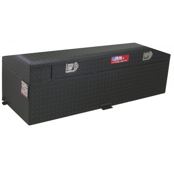 RDS Aluminum Auxiliary Fuel Tank Toolbox Combo 90-Gallon Rectangular Black Diamond Plate Fuel Filler Shroud Model 72745PC
