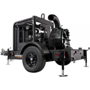 Generac Diesel Wet Prime Mobile Full Trash Pump 1680 GPM 6in Ports Tier 4 Final Approved Model 6961