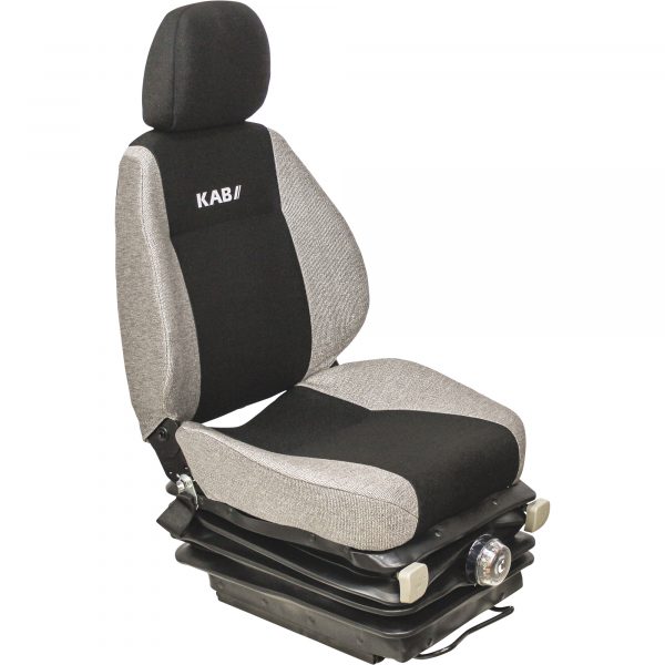 K & M Uni-Pro 8395 Heavy-Duty Mechanical Suspension Tractor Seat Multi-Gray Fabric - Image 2