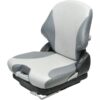 K & M Low-Profile Mechanical Suspension Tractor Seat 2-Tone Gray Model 8462