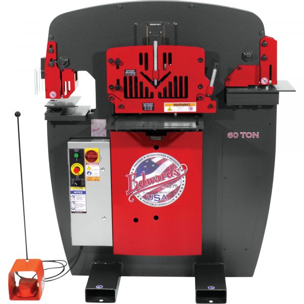 Edwards JAWS 60-Ton Ironworker with Accessory Pack 3-Phase 460 Volt Model IW60-3P460-AC500