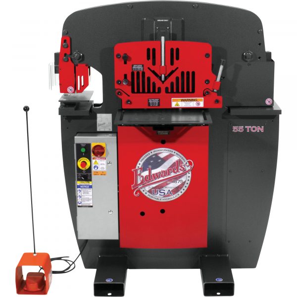 Edwards JAWS 55-Ton Ironworker with Accessory Pack 3-Phase 230 Volt Model IW55-3P230-AC500