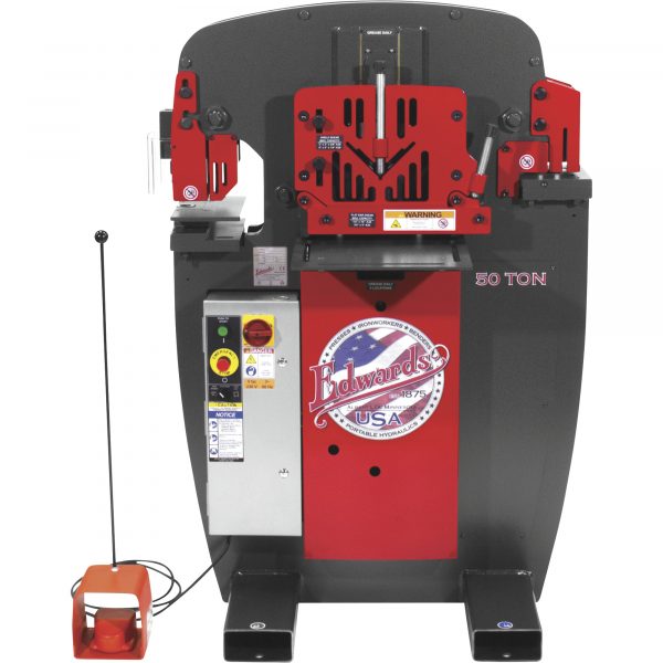 Edwards JAWS 50-Ton Ironworker with Accessory Pack 3-Phase 230 Volt Model IW50-3P230-AC500