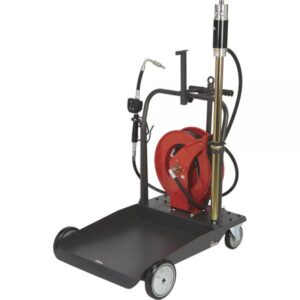 Ironton Air-Operated 5:1 Oil Pump Kit With Cart and Hose Reel 3.7 GPM