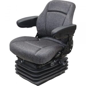 K&M Uni Pro KM 1003 Deluxe Seat and Suspension with 12 Volt Compressor Fabric Gray Model 7915