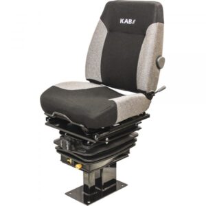KAB 111 Mechanical Suspension Fabric Seat with Pedestal Replacement for Caterpillar Backhoe Fits Caterpillar 416–450 Series Backhoes Model 6882