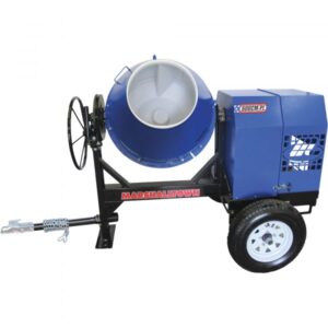 Marshalltown 600CM-PL Concrete Mixer with Poly Liner Ball Hitch and 1.5 HP Electric Engine 6 Cu. ft Mixing Capacity Model MIX59405B